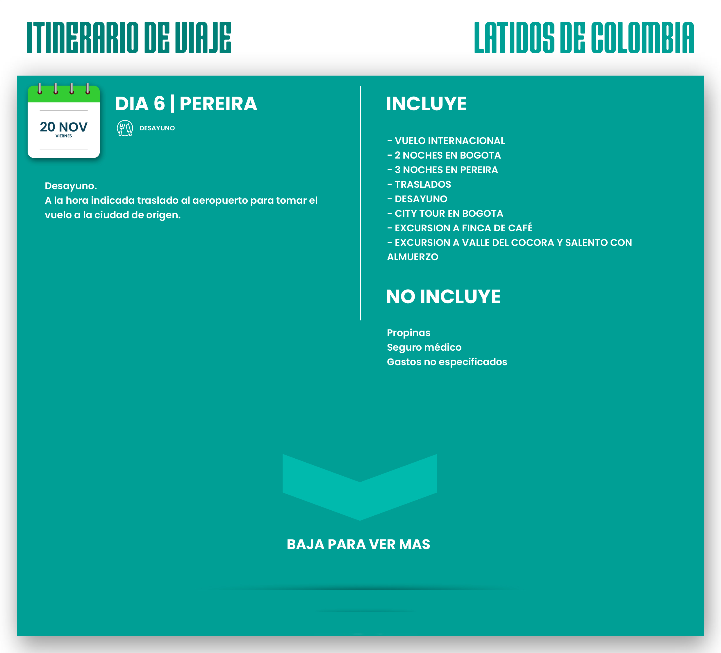 LATIDOS DE COLOMBIA 5 NOCHES